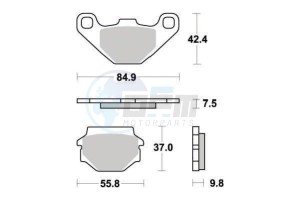 Product image: Ferodo - FDB314P - Brakepad Organic Platinum suitable for road use/Off Road 