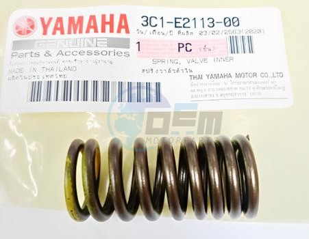 Product image: Yamaha - 3C1E21130000 - SPRING, VALVE INNE  0