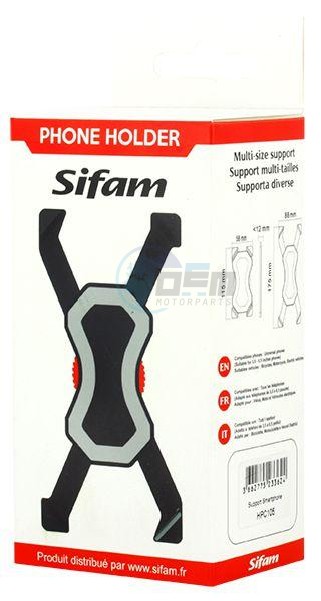 Product image: Sifam - HPC105 - Support Handlebar for Smartphone 3.5 - 6.5 Size  0