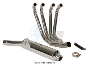 Product image: Marving - 01S3510 - Exhaust 4/1 MASTER GSX 1100 E/ES Complete exhaust pipe  Not Approvede Exhaust Damper Chrome  