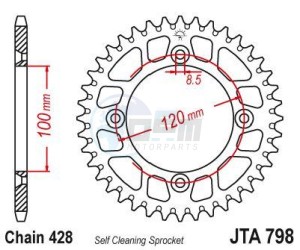 Product image: Esjot - 51-15026-48 - Chainwheel Alu TT Suzuki - 428 - 48 Teeth -  Identical to JTA798 - Made in Germany 