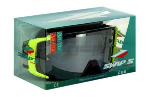 Product image: Swaps - GOGGLECROS76 - Cross Glasses - Black/Red - Visor Chromeand  Clear 