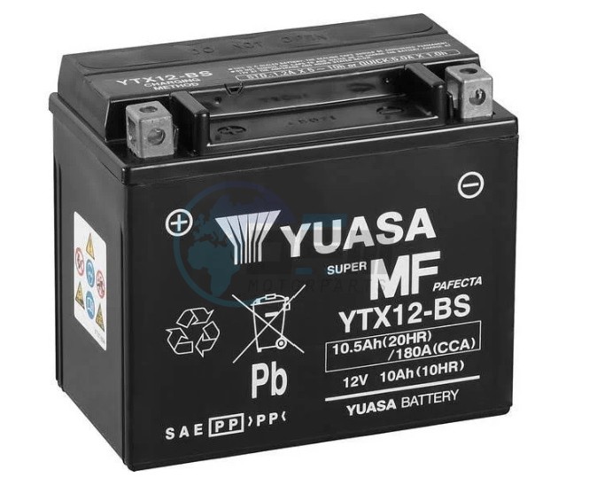 Product image: Yuasa - 812120 - Battery Ytx12-bs L 150mm  W 87mm  H 131mm 12v 10ah  1