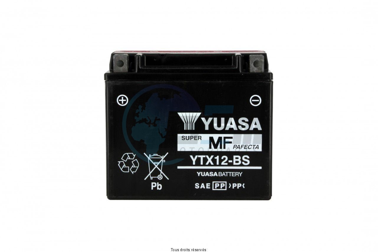 Product image: Yuasa - 812120 - Battery Ytx12-bs L 150mm  W 87mm  H 131mm 12v 10ah  0