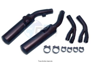 Product image: Marving - 01H2059 - Silencer  Rond VFR 750 F 86/87 Approved - Sold as 1 pair Ronds Ø110 Black  