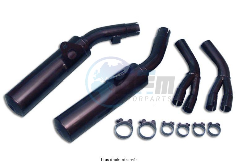 Product image: Marving - 01H2059 - Silencer  Rond VFR 750 F 86/87 Approved - Sold as 1 pair Ronds Ø110 Black   0