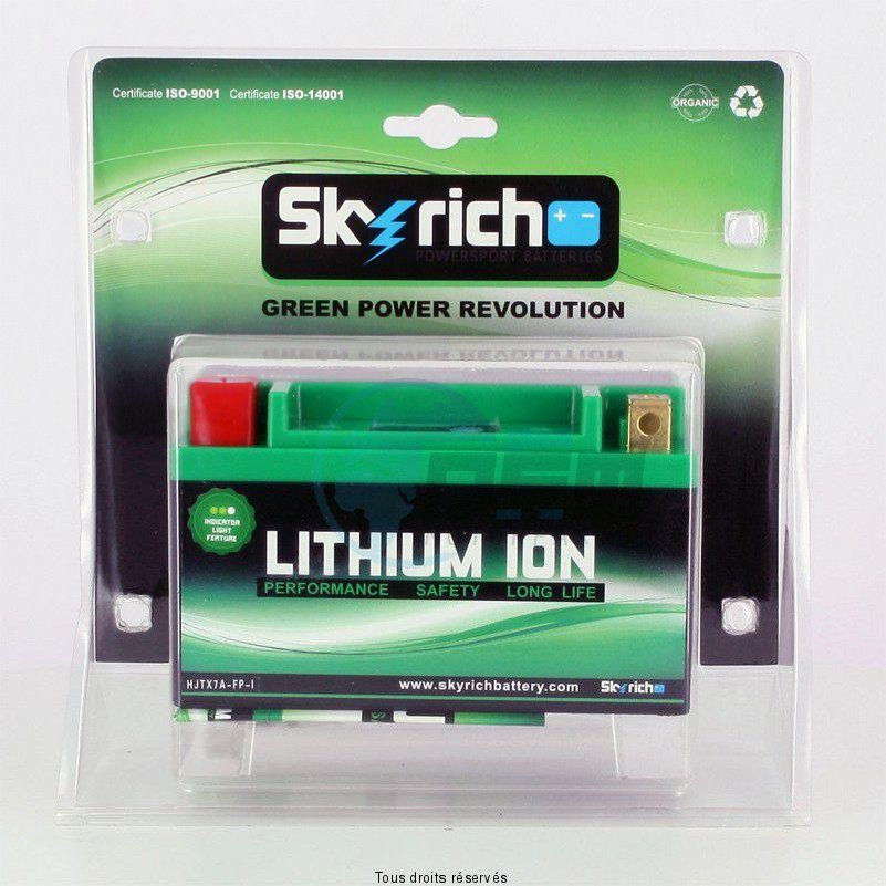 Product image: Skyrich - 612079 - Battery YTX7A-BS / HJTX7A-FP-S L 145mm  W 86mm  H 90mm YTX7A-BS LITHIUM ION  + -   1