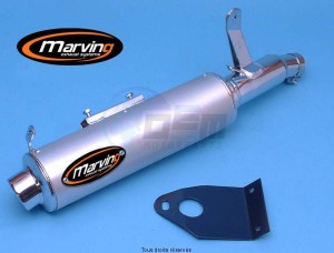 Product image: Marving - 01HA41 - Silencer  AMACAL XRV650 AFRICA TWIN Approved Ø100 Chrome Cover Alu 