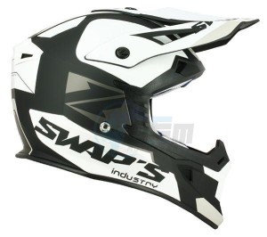Product image: Swaps - CSW5G1104 - Helmet Cross BLUR S818 - Black/White Mat - Size L 