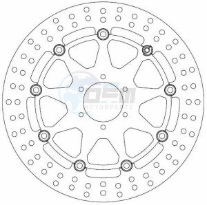 Product image: Ferodo - FMD0137RX - Brake Disc Floating Honda Hornet - Approval TÜV 