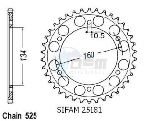 Product image: Esjot - 50-29026-45 - Chainwheel Steel Honda - 525 - 45 Teeth -  Identical to JTR1307 - Made in Germany 