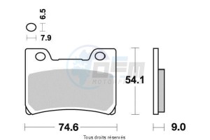 Product image: Vesrah - VD257 - Brake Pad Vesrah Organic      VD257 