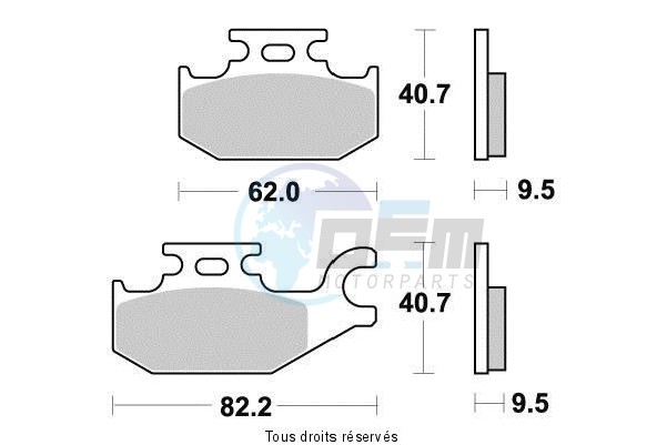 Product image: Kyoto - S1266 - Brake Pad Kyoto Semi-Metal   S1266  1