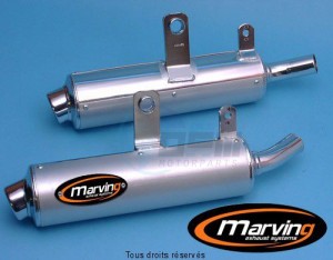 Product image: Marving - 01SA450 - Silencer  AMACAL DR 800 BIG 91 Approved - Sold as 1 pair Ø100 Chrome Cover Alu 