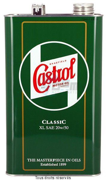 Product image: Castrol - CAST1925G - Oil 4T XL SAE 20W50 CLASSIC 5L - Mineral  0