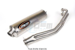 Product image: Marving - 01TIY87EU - Exhaust SUPERLINE T-MAX 500 08 Complete exhaust pipe  Approvede Exhaust Damper Big Oval Titanium 