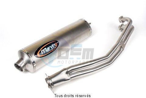 Product image: Marving - 01TIY87EU - Exhaust SUPERLINE T-MAX 500 08 Complete exhaust pipe  Approvede Exhaust Damper Big Oval Titanium  0