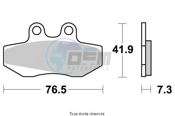 Product image: Kyoto - S1107 - Brake Pad Kyoto Semi-Metal   S1107  1