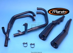 Product image: Marving - 01K5007 - Exhaust 4/2 MASTER GPZ750R/900R Complete exhaust pipe  Approvede Black  