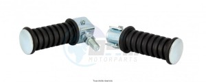 Product image: Kyoto - REPOS50 - Footrest Round - Bolt Mounted Ø10mm With Rubber padding 