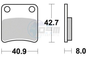 Product image: Ferodo - FDB625EF - Brakepad Organic Eco-Friction suitable for road use 