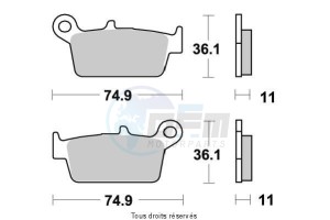 Product image: Vesrah - VD144JL - Brake Pad Vesrah Sinter Metal      VD144JL 