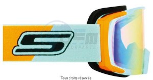 Product image: S-Line - GOGGLECROS43 - Goggles MX Cross SCRUB Blue/Orange strap Blue/Orange S Black, Screen Iridium Orange 