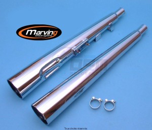 Product image: Marving - 01S2048 - Silencer  MARVI GSX 250 Approved - Sold as 1 pair Chrome  