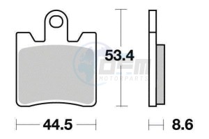 Product image: Ferodo - FDB2085EF - Brakepad Organic Eco-Friction suitable for road use - 4 PADS PER CALIPER 