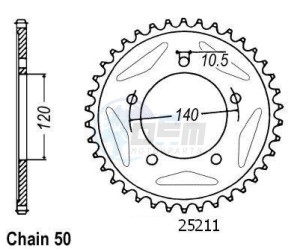 Product image: Esjot - 50-35052-45 - Chainwheel Steel Suzuki - 530 - 45 Teeth - Made in Germany 