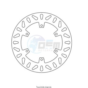 Product image: Sifam - DIS1233W - Brake Disc Aprilia Ø220x124x110,5  Mounting holes 6xØ6,5 Disk Thickness 5 
