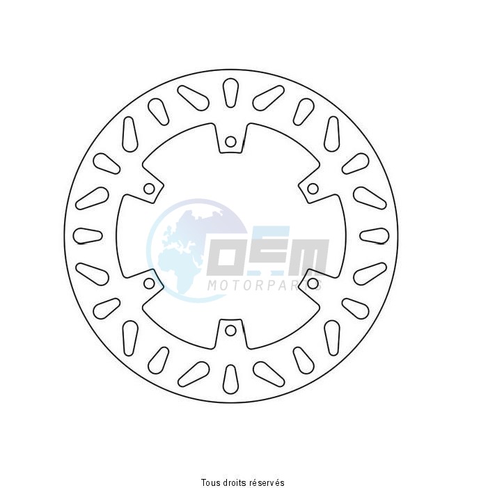 Product image: Sifam - DIS1233W - Brake Disc Aprilia Ø220x124x110,5  Mounting holes 6xØ6,5 Disk Thickness 5  0