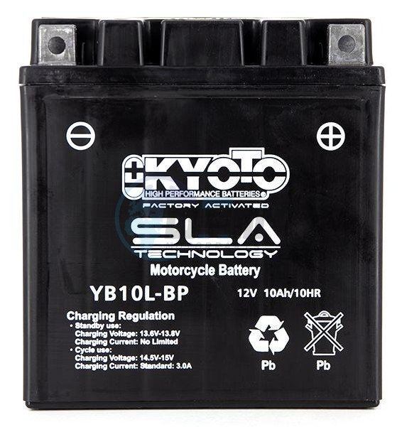 Product image: Kyoto - 512105 - Battery  YB10L-BP SLA-AGM - Without Acid. Ready to Use  0