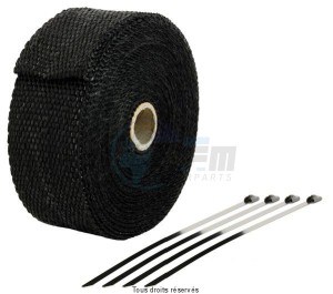Product image: Sifam - BTE100N - Exhaust Thermal band. 10M Black + 4 Fixations Width: 50mm - Ep: 1,5mm 