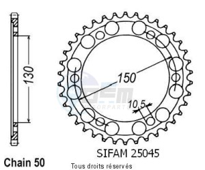 Product image: Sifam - 25045CZ46 - Chain wheel rear Fzr 750 R 89-92   Type 530/Z46 