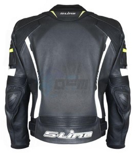 Product image: S-Line - VESTRACM12 - Jack leather Racing GP SERIE - Black/White/Red Fluo - Size S 