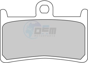 Product image: Ferodo - FDB605SM - Brakepad Sinter metal Sinter Grip Maxi Scooter 