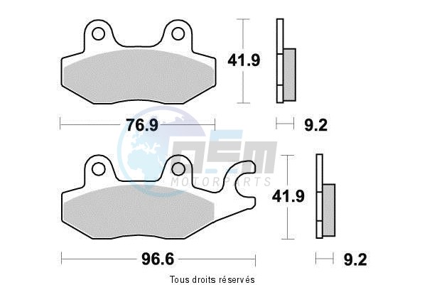 Product image: Kyoto - S1085A - Brake Pad Kyoto Semi-Metal HONDA XL125 VARADERO 2001-2015    1