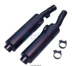Product image: Marving - 01S2093 - Silencer  Rond GSX 600 F Approved - Sold as 1 pair Ronds Ø100 Black  