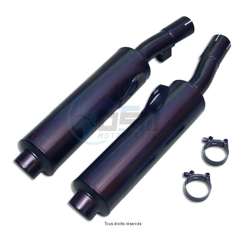 Product image: Marving - 01S2093 - Silencer  Rond GSX 600 F Approved - Sold as 1 pair Ronds Ø100 Black   0