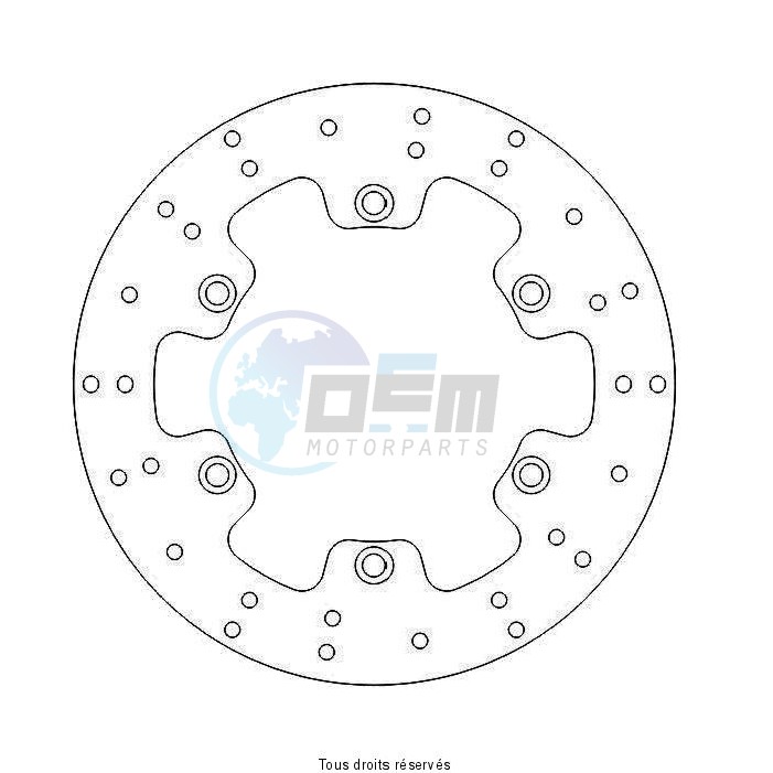 Product image: Sifam - DIS1068 - Brake Disc Honda Ø296x206x184,5  Mounting holes 6xØ10,5 Disk Thickness 6  0