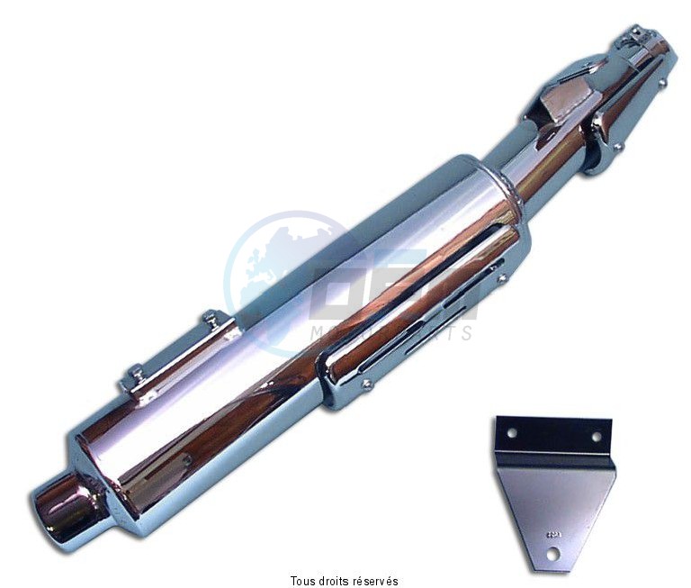 Product image: Marving - 01HA52 - Silencer  AMACAL AFRICA TWIN 93/95 Approved Ø114 Chrome   0