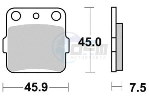 Product image: Ferodo - FDB381EF - Brakepad Organic Eco-Friction suitable for road use 