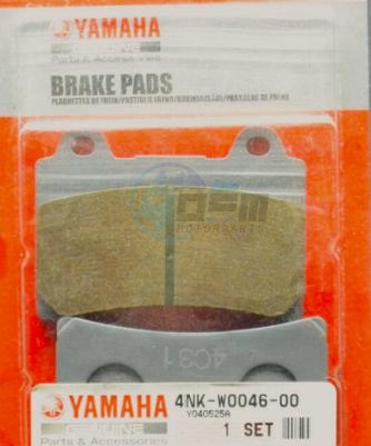 Product image: Yamaha - 4NKW00460000 - BRAKE PAD KIT 2  0
