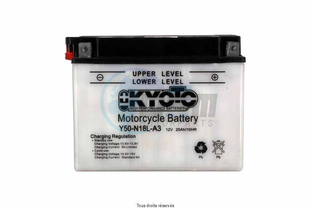 Product image: Kyoto - 712203 - Battery Y50-n18l-a3 L 206mm  W 91mm  H 164mm 12v 20ah Acid 1,27l  1