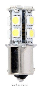 Product image: Sifam - PLA7057 - Lamp 13 LED 3.3W White 12V - BA15S 1 Pair SMD 5050-BLISTER 2 Light bulbs 