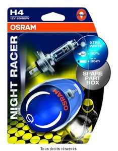 Product image: Osram - OP64193XR-02B - Lamp H4 - 12v 60/55w X-Racer P43t - Xtra Blue Look Xenon Blister 2 Light bulbs 