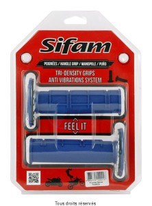 Product image: Sifam - POI8005 - Handlebar Grips Cross Blue  L 120mm Ø 22    