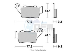 Product image: Vesrah - VD953JL - Brake Pad Vesrah Sinter Metal      VD953JL 