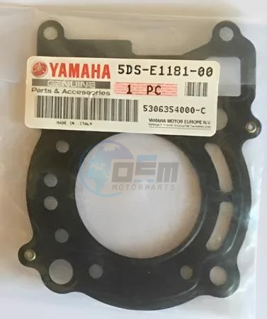 Product image: Yamaha - 5DSE11810000 - GASKET, CYLINDER HEAD 1  0